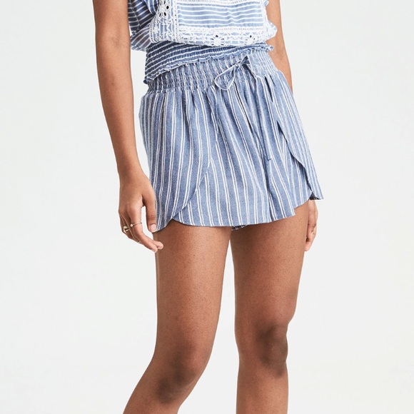 American Eagle Striped Dolphin Short 